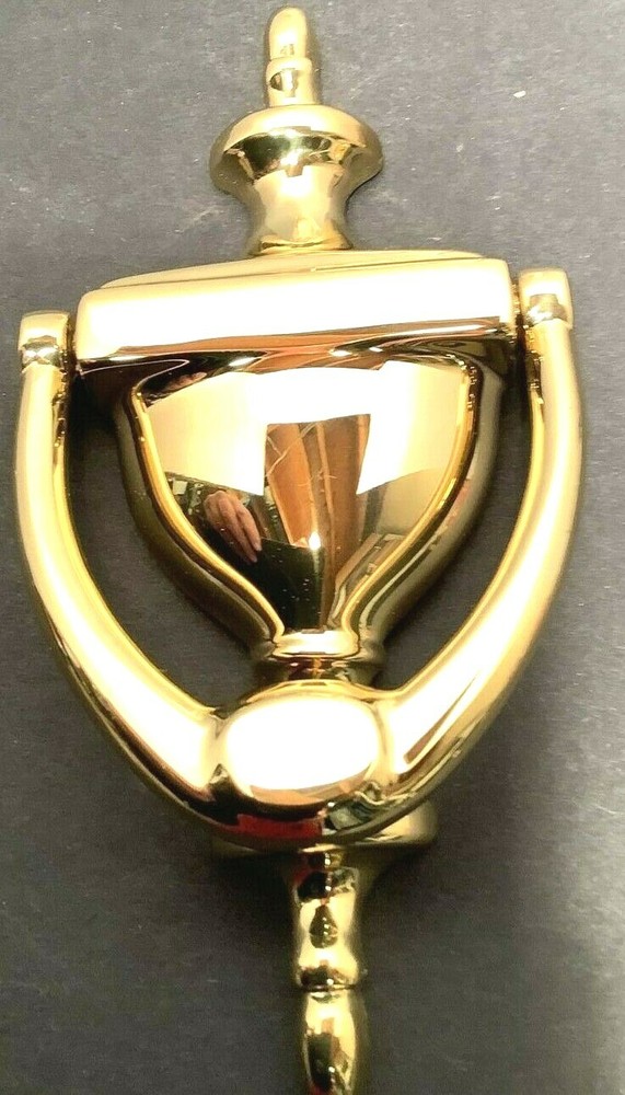 Vintage Solid Brass Baldwin Hardware Traditional Door Knocker w Care Instruct A2