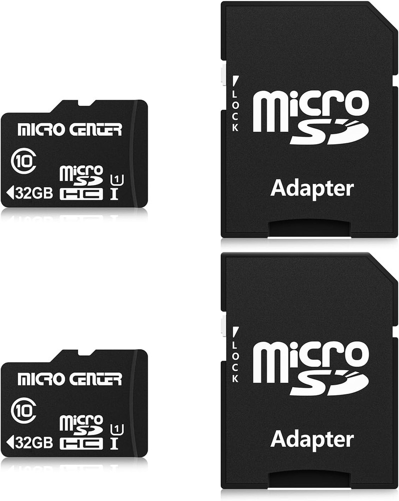 Micro Center 32GB Class 10 Microsdhc Flash Memory Card with Adapter for Mobile D