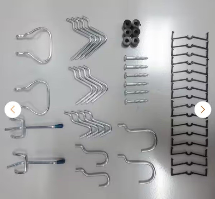 Everbilt Locking Peg Hook Assortment 1/8 & 1/4 Pegboard 32 Pcs Mounting Hardware