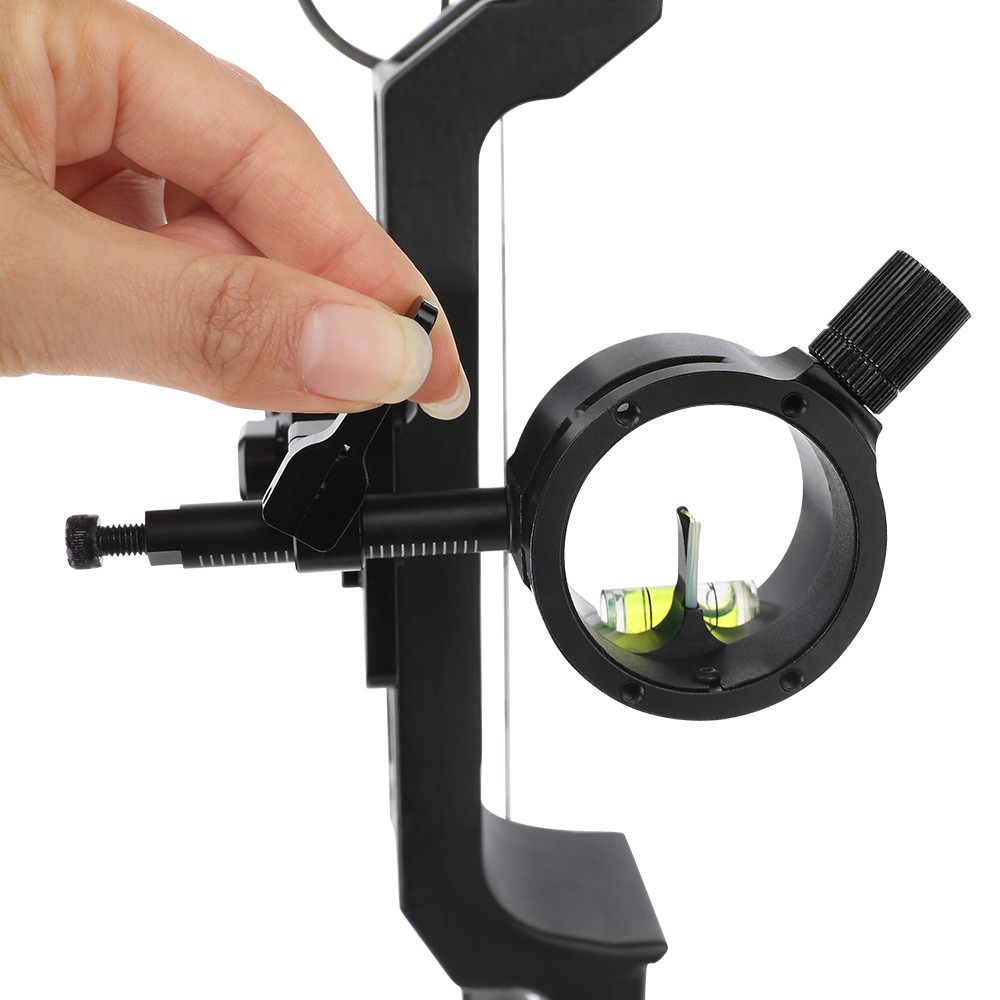Compound Bow Sight Single Pin 0.019" Adjustable Archery Hunting Shooting Target