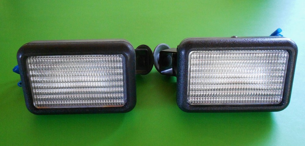 Vintage J.W. SPEAKER Rectangular LIGHTS 12 volt Rare End Mounts