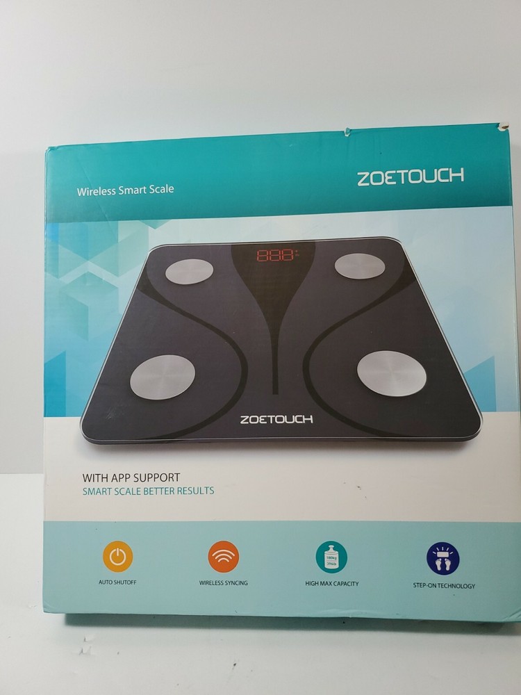 ZOETOUCH Bluetooth Body Fat Scale with iOS & Android App, Smart Digital Bathroom