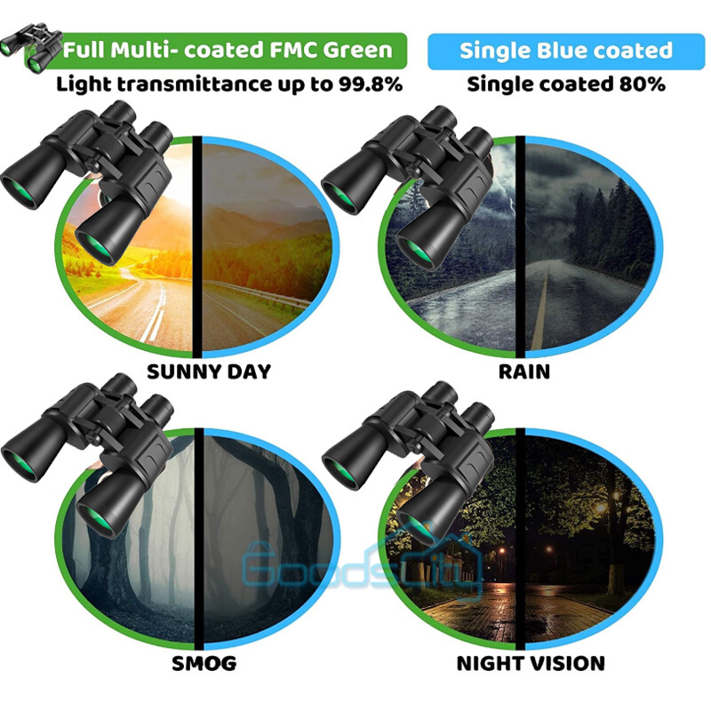 180x100 High Power Military Binoculars Day/Night Vision Waterproof Hunting +Case