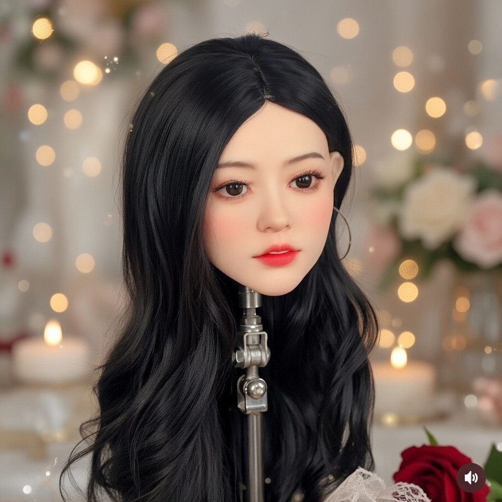 TPE practice head mold, M16 threaded interface, open design suitable for makeup
