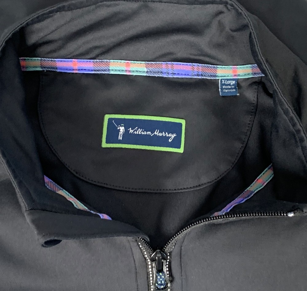 William Bill Murray Golf Half Zip Pullover Jacket Mens XL Polyester Spandex