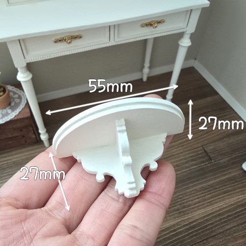 Miniature Half-Round Wall Shelf (1:6 Scale)