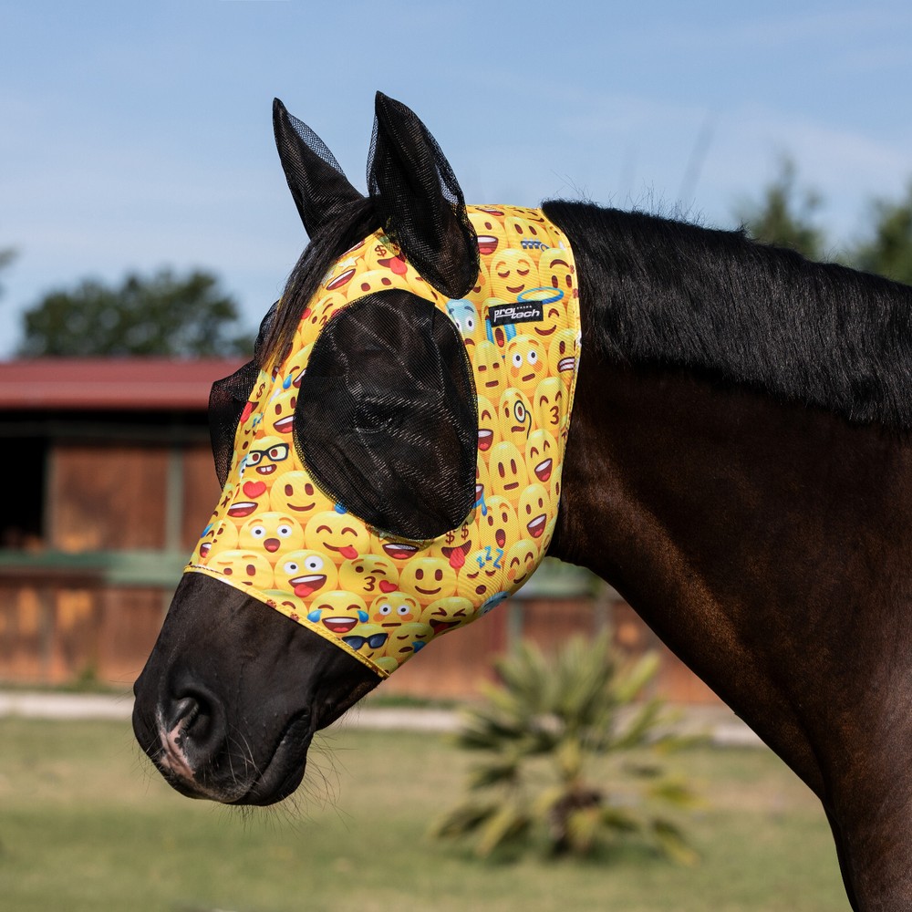 Anti Fly Mask in Elasticized Lycra Emoticon