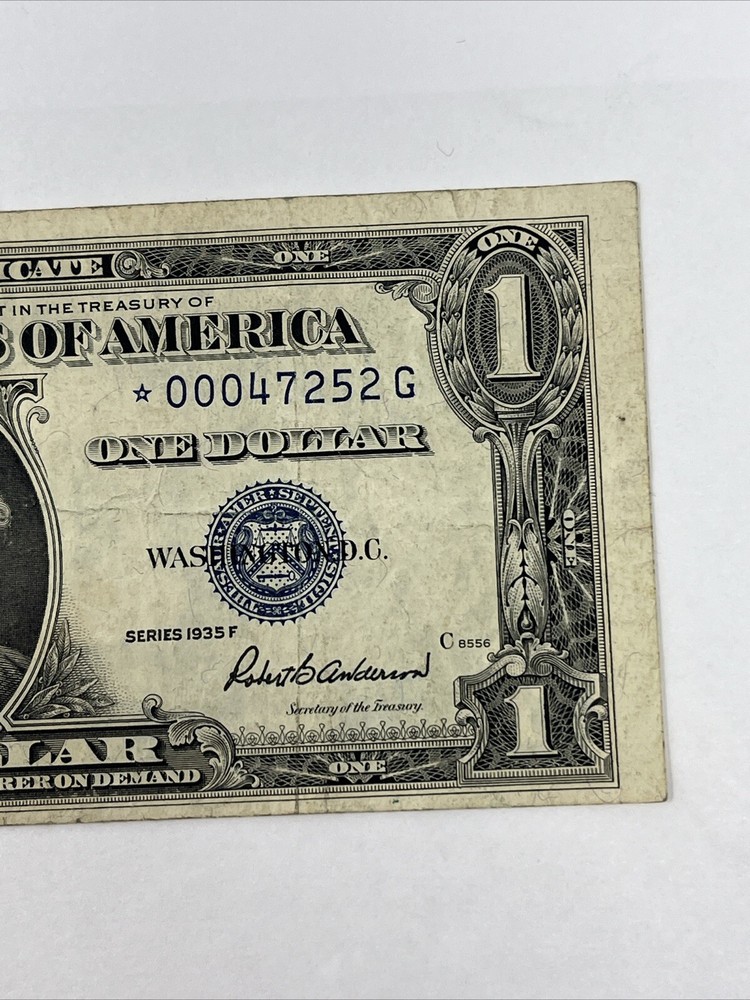 1935 F $1 Bill Silver Certificate Star Note