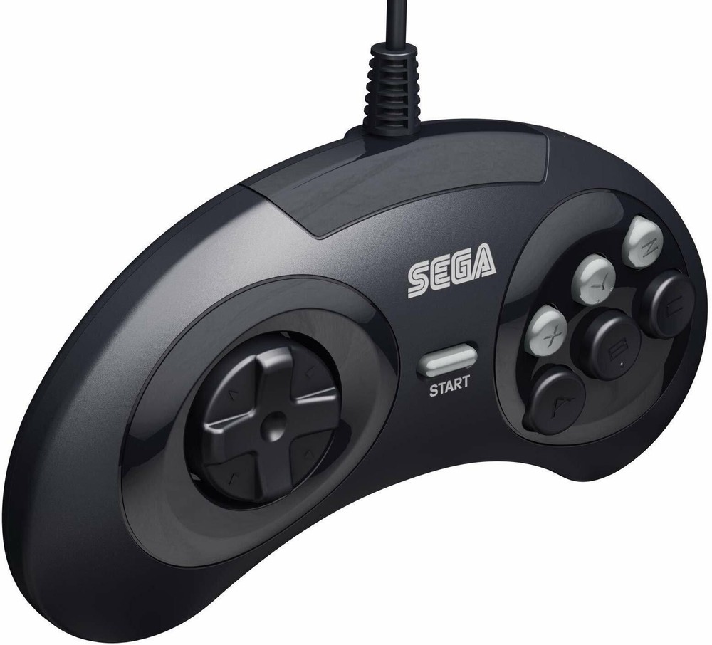 Retro-Bit Official Sega Genesis Controller 6-Button Arcade Pad - Black