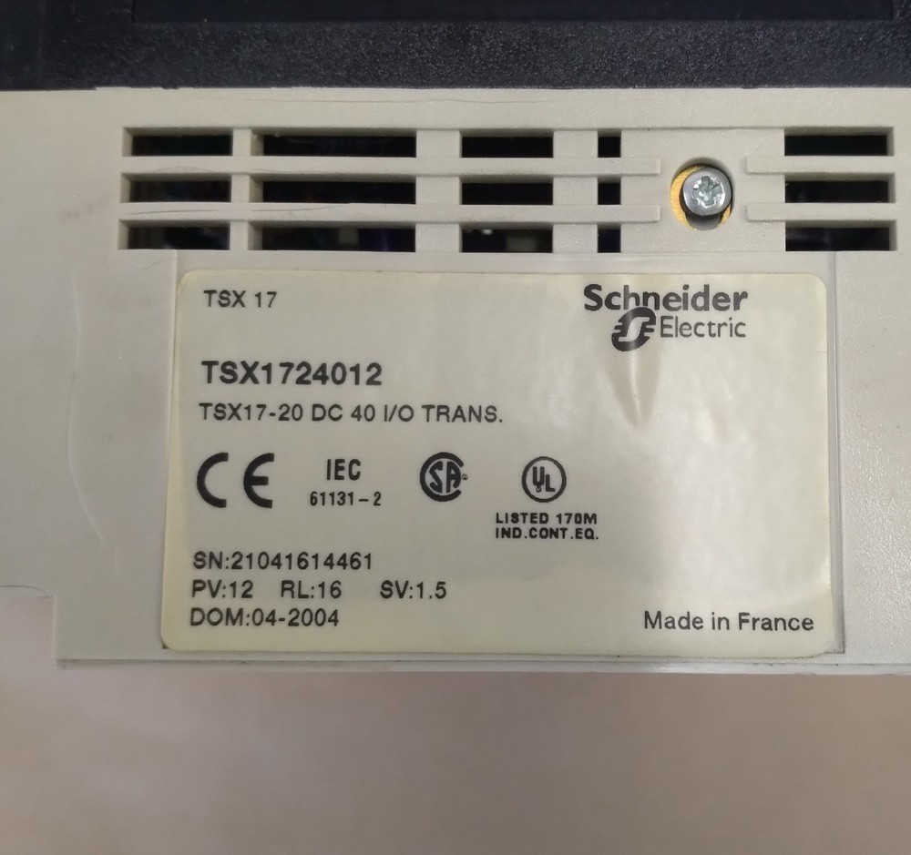 SCHNEIDER ELECTRIC TSX1724012 TELEMECANIQUE TSX 17 PROCESSOR CONTROLLER