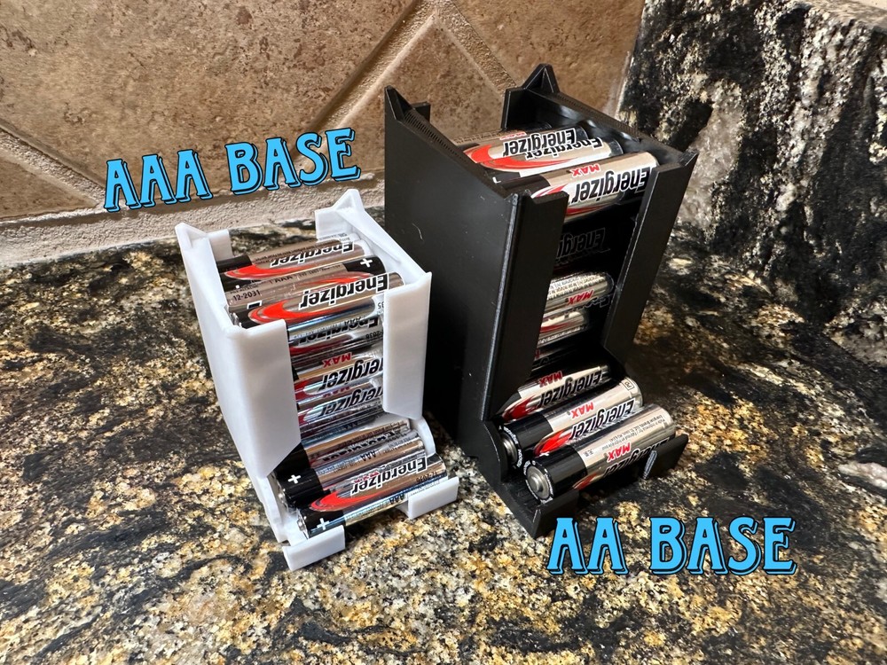 Battery Storage Dispenser AA - AAA | Stackable battery organizer