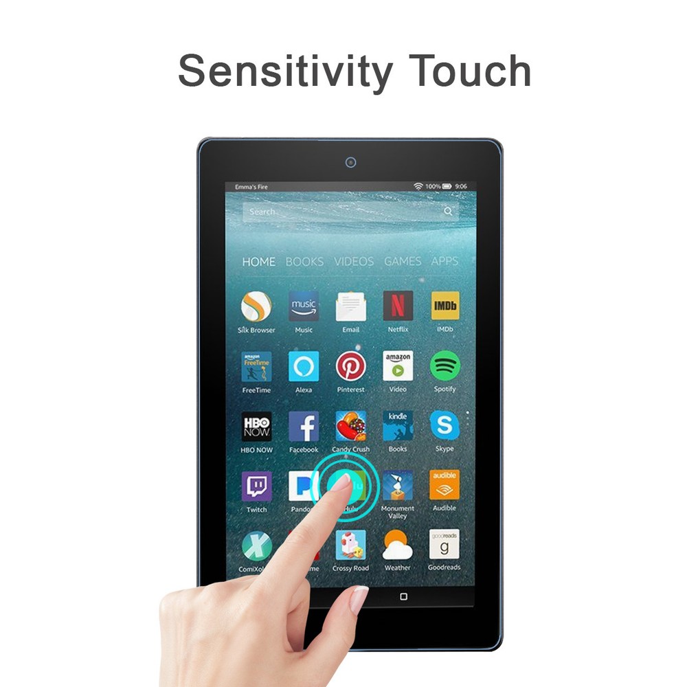 Premium Tempered Glass Screen Protector for Amazon Fire 7"7th/8th Gen 2017/2019