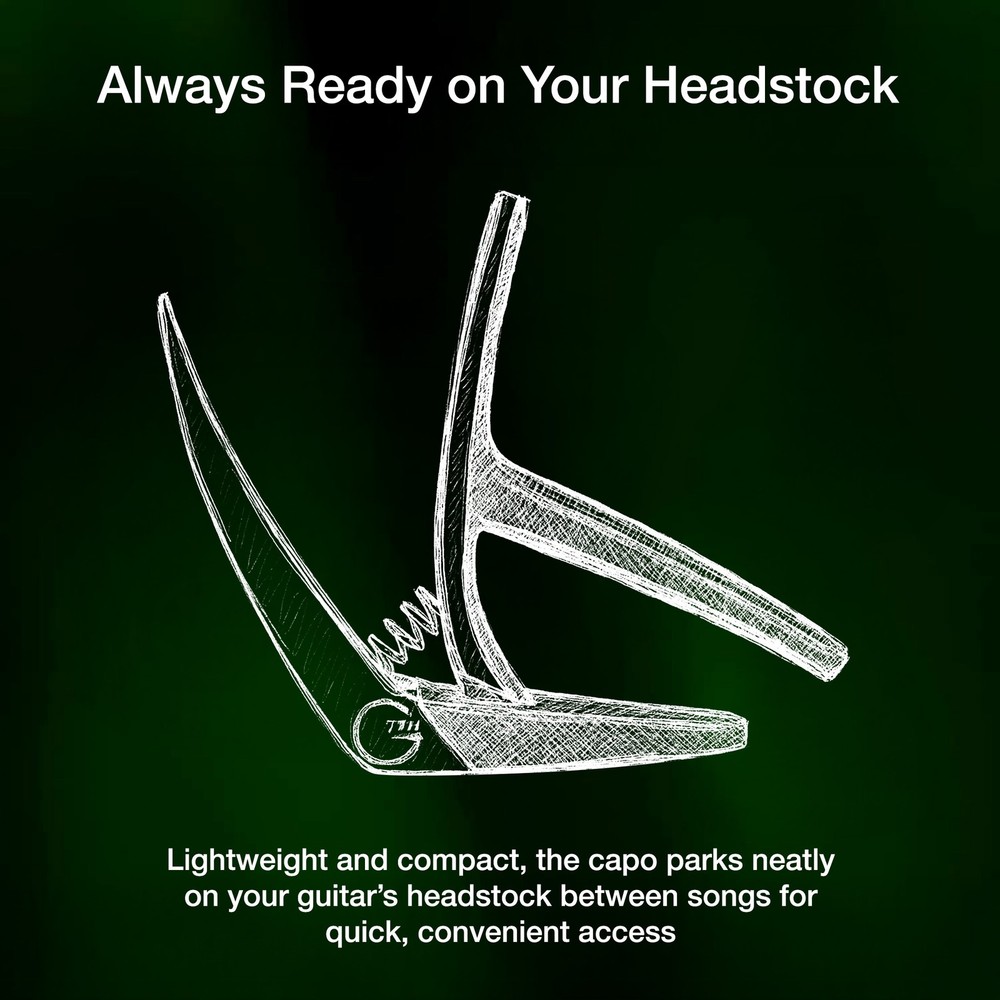 G7th Nashville 6 String Classical Silver Guitar Capo