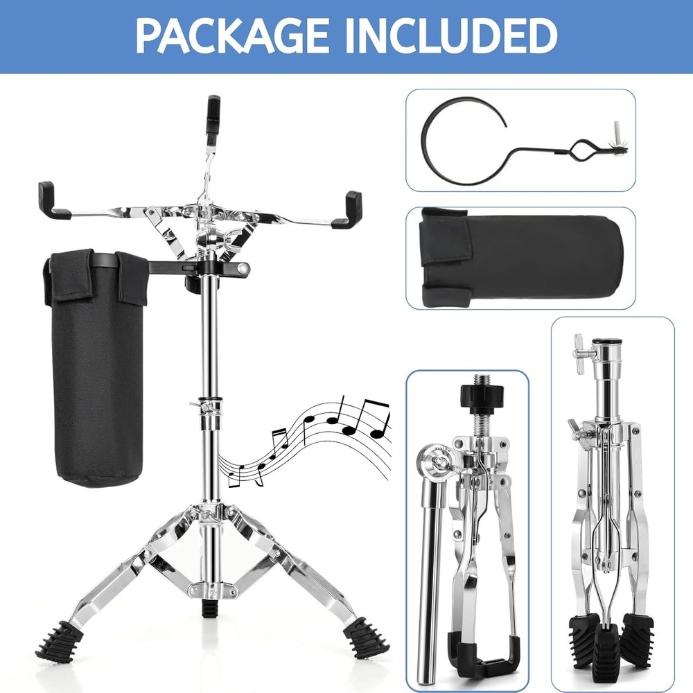 Lightweight Snare Drum Stand with Height Adjustment