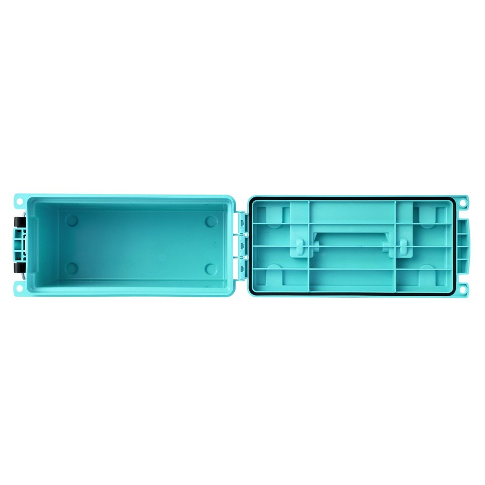 11.5 Inch Stackable Storage Container Teal Water Resistant for Crafts