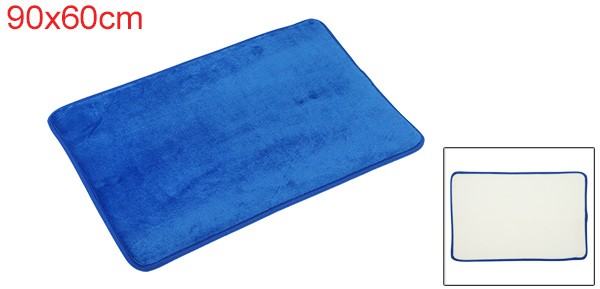 Bathroom Rugs Bath Mat Machine Washable Solid Color Pattern Dark Blue 90x60cm