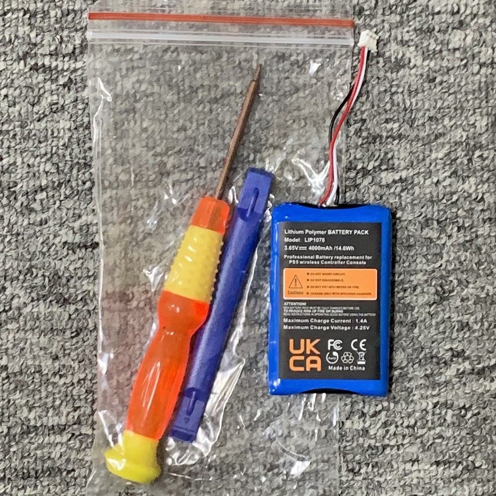 2 PACK 4000mAh Battery Replacement for Sony Playstation 5 Dualsense Controller