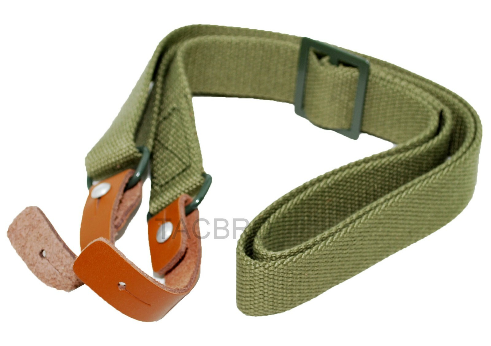 Green Model 47 SKS Two Point Sling with Leather Strip