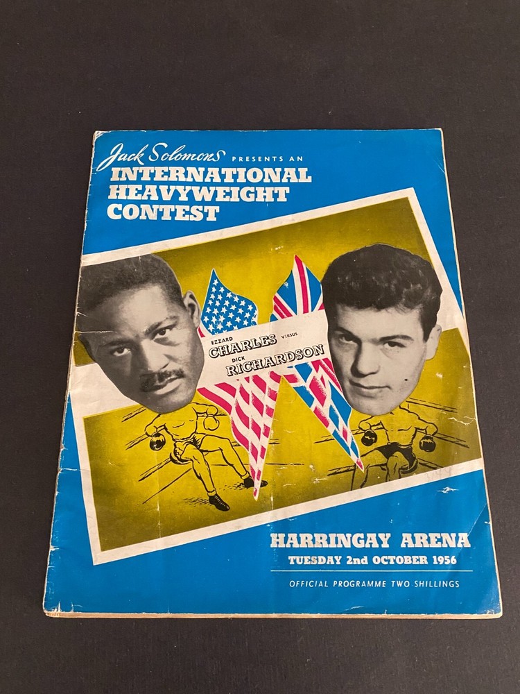 1956 EZZARD CHARLE VS DICK RICHARDSON HEAVYWEIGHT BOXING PROGRAM