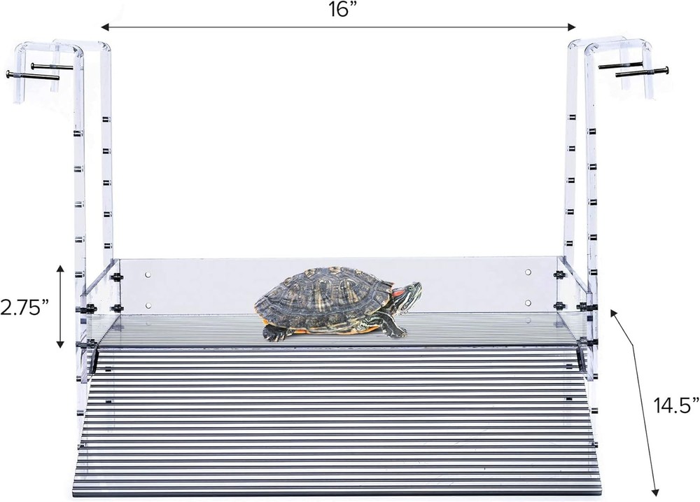 Extra Large Acrylic Turtle Ramp Adjustable Mounting Reptile Basking Platform