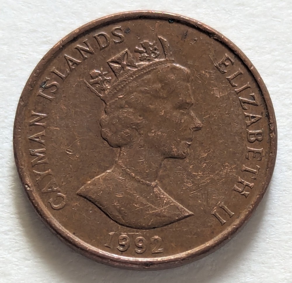 Cayman Islands, 1992, One Cent