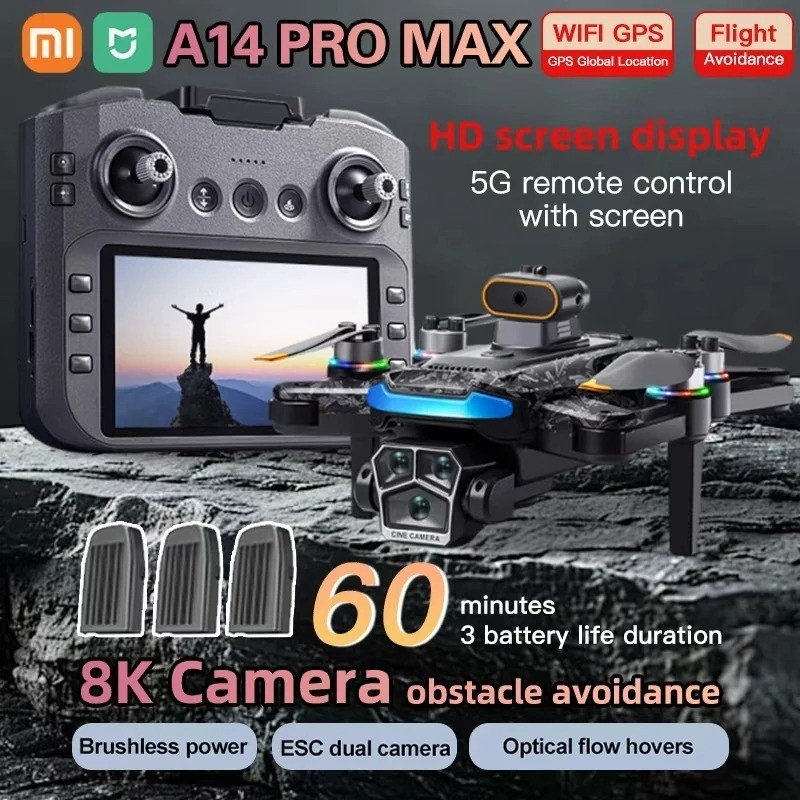 A14Pro max GPS Brushless 8K three Camera Optical Flow Obstacle Avoidance