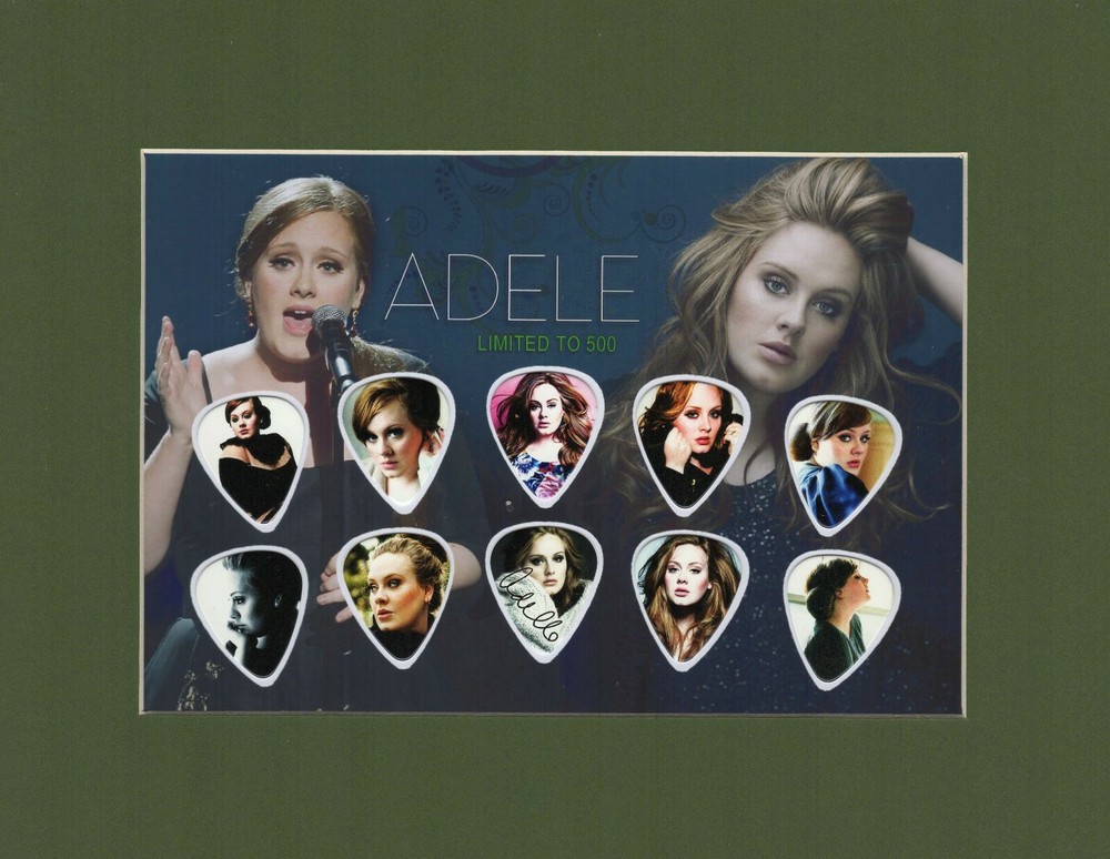 Adele Matted Picture Guitar Pick Set Limited Hello Someone Like You
