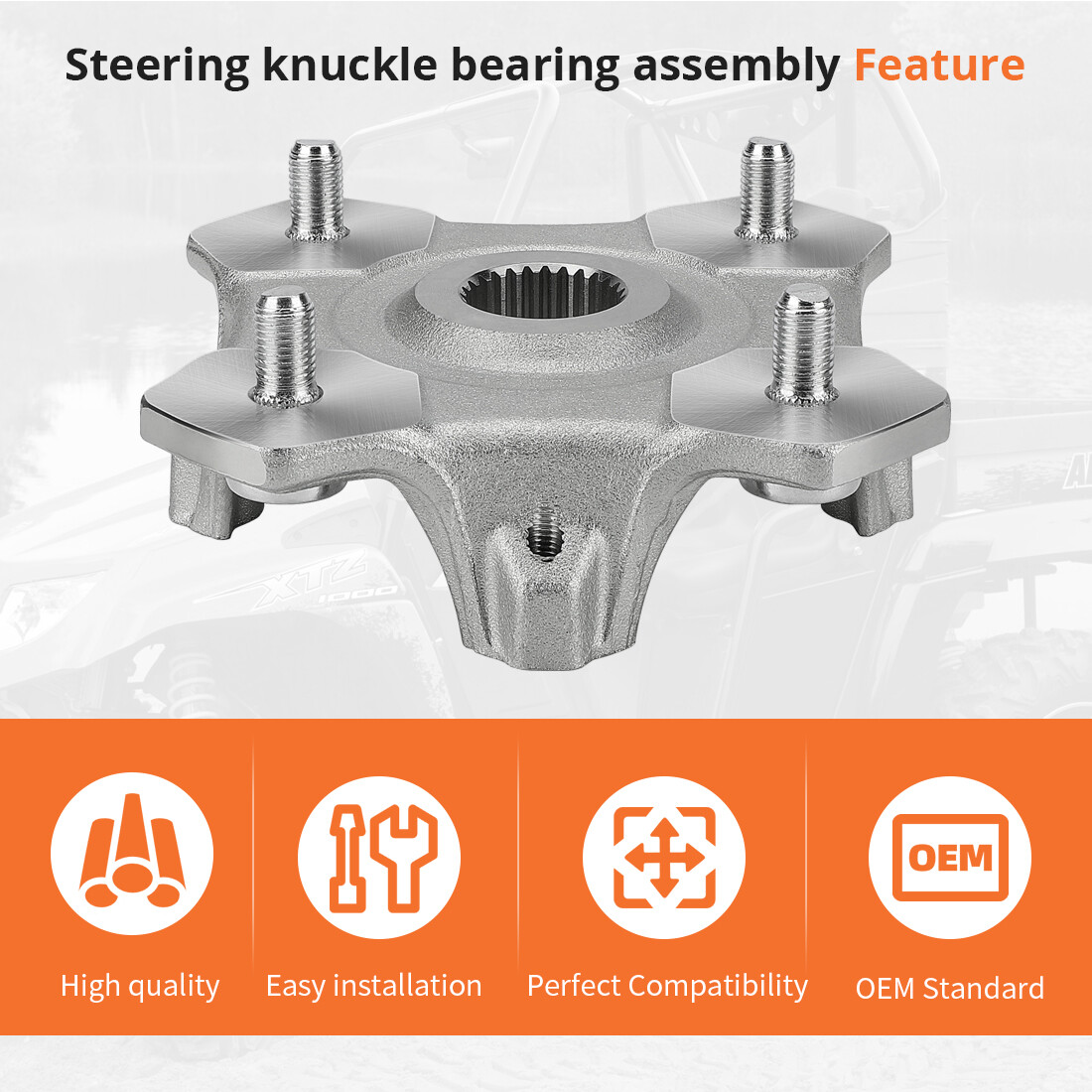 For Arctic Cat 2012-2015 Wildcat 1000 Front & Rear Wheel Hub 1502-971 #1502-433