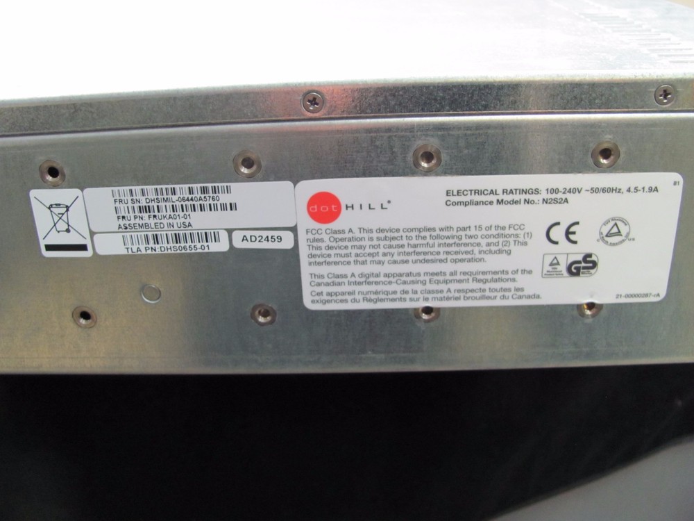 Dot Hill 2Ux12 Disk Array Module Dual 3530 Controllers D3530C000000DA