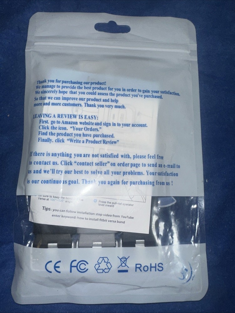 Replacement Versa 2 Fitbit Bands 3pk Navy Gray Black