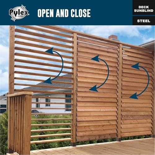 Deck Sunblind System Louvers Bracket Shutter Hardware Kit - Fits 11 Boards (48")