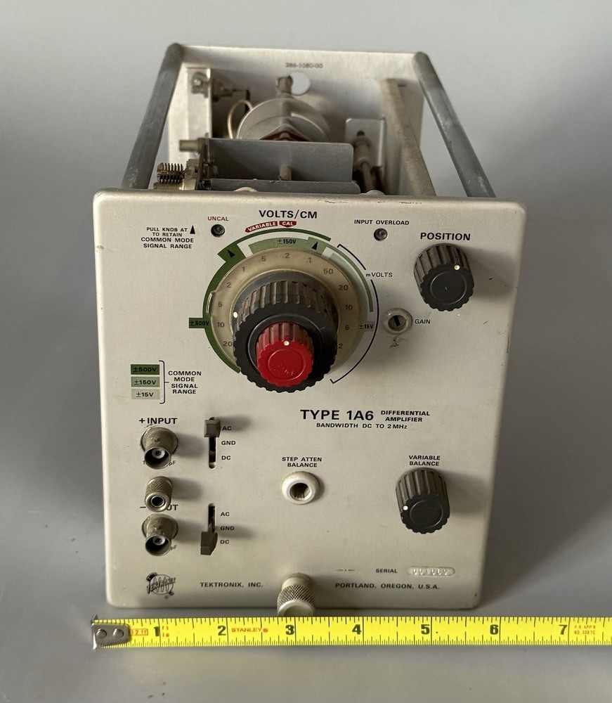 Untested — Tektronix 1A6 Differential Amplifier Plug-In — See Description