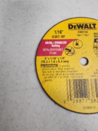 DEWALT DW 8704 3" X 1/16" X 1/4" Cut-Off Wheel 50 Pack New