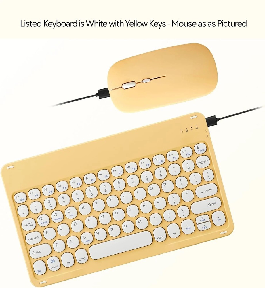 Keyboard & Mouse - WideCompatibility - White/Yellow & White/Blue