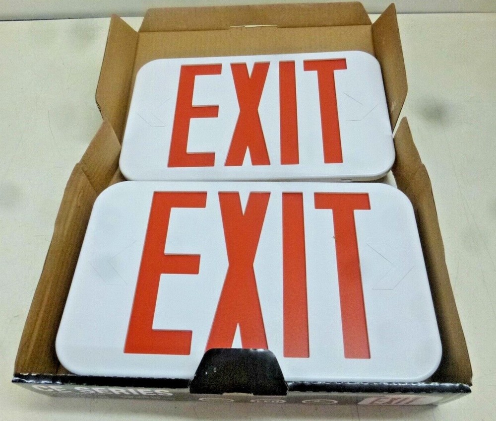 NEW! COMPASS, CER HUBBELL LIGHTING COMPASS Exit Sign/ Battery