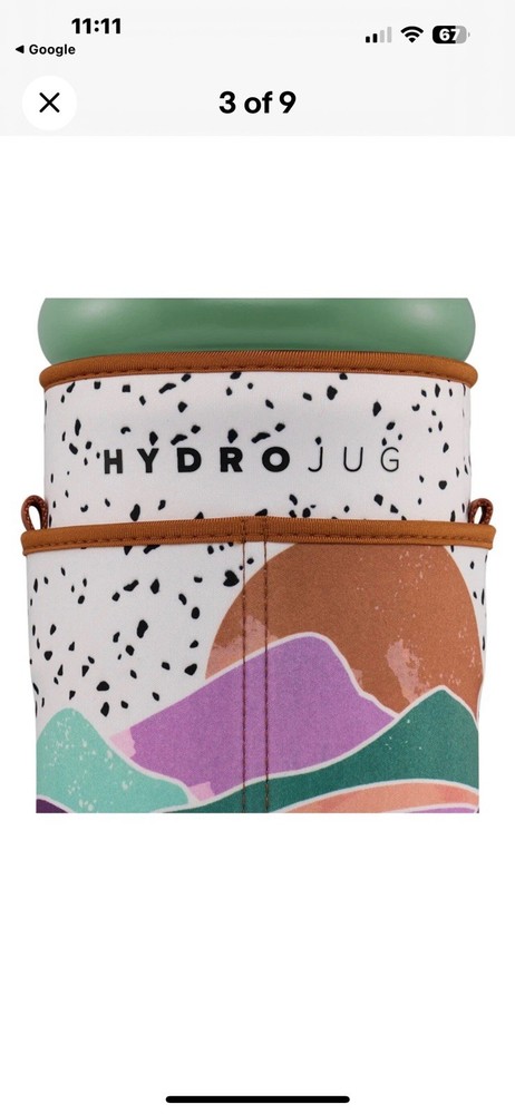 Hydrojug Bottle with Mountain Range Sleeve
