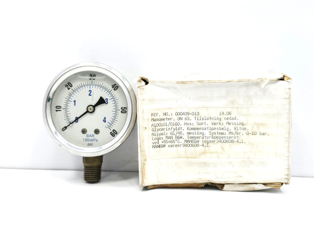 DN63 MANOMETER  3400608-4 PRESSURE 0-10 BAR