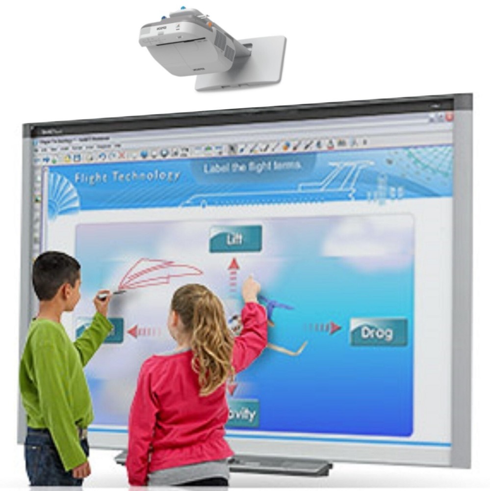 Interactive Smart Board SBX885 and Epson Short throw projector