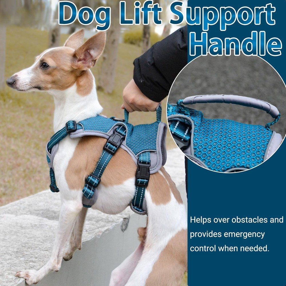 Multi-Use Support Dog Harness, Escape Proof No Pull Reflective Adjustable Ves...