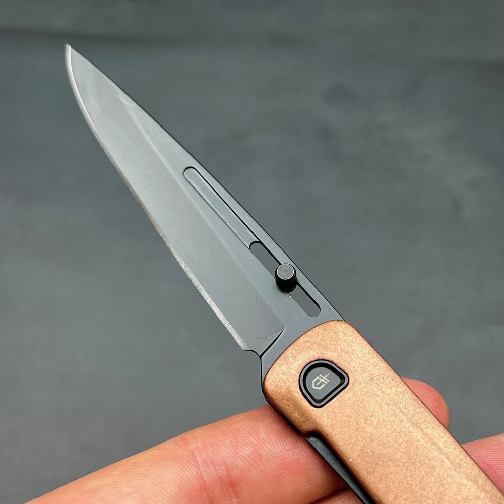 Gerber Copper Affinity Black Oxide D2 Tool Steel Blade EDC Folding Pocket Knife