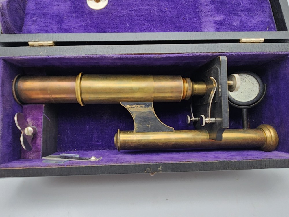 1900s 'Simplex' compound monocular microscope by Gundlach-Manhattan Optical Co