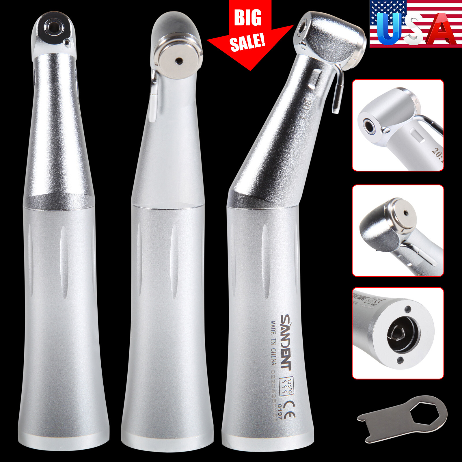 NSK Style SG20 Dental Implant 20:1 Contra Angle Push Button Surgical Handpiece S