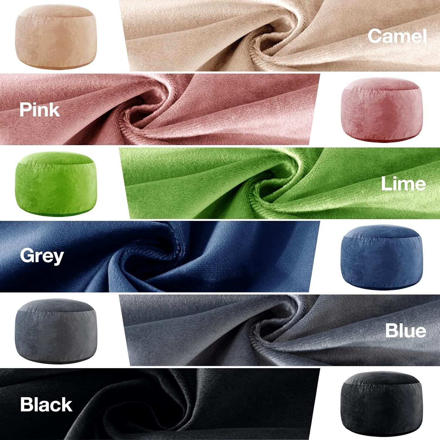 Large Bean Bag Chair, Memory Foam Bean Bag Chairs for Adults Filler Included