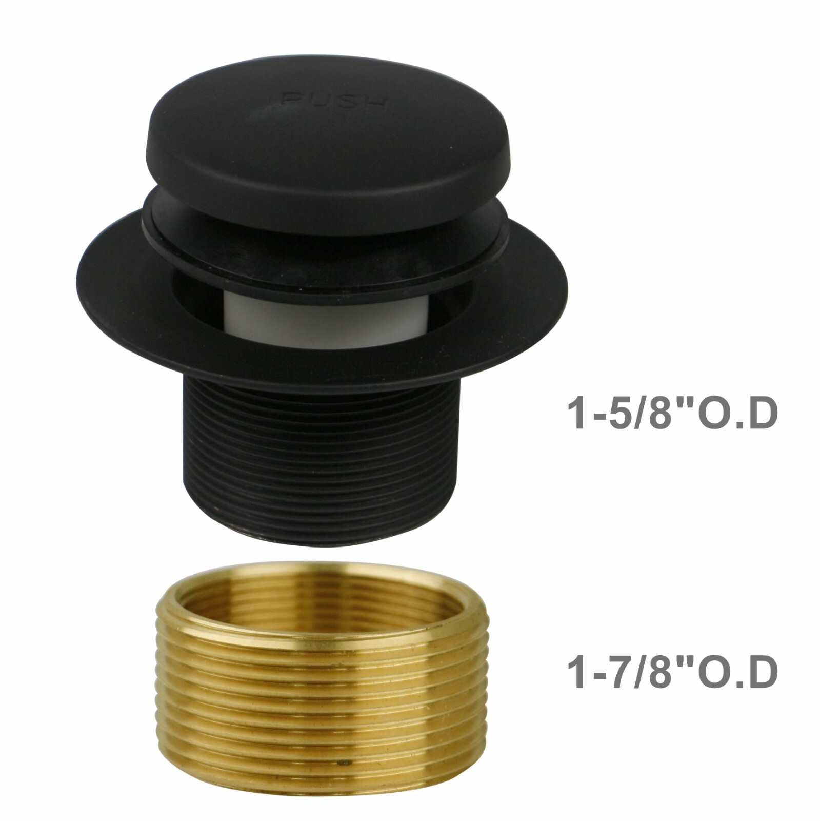 Black Tub Drain Tip Toe Bathtub Trim Set Conversion Kit 2hole overflow Faceplate