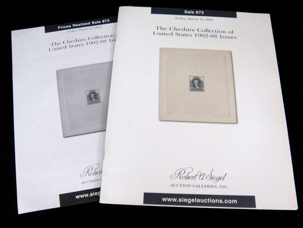 Siegel Stamp Auction Catalog w Prices Cheshire Collection 1902-08 Issues 2004