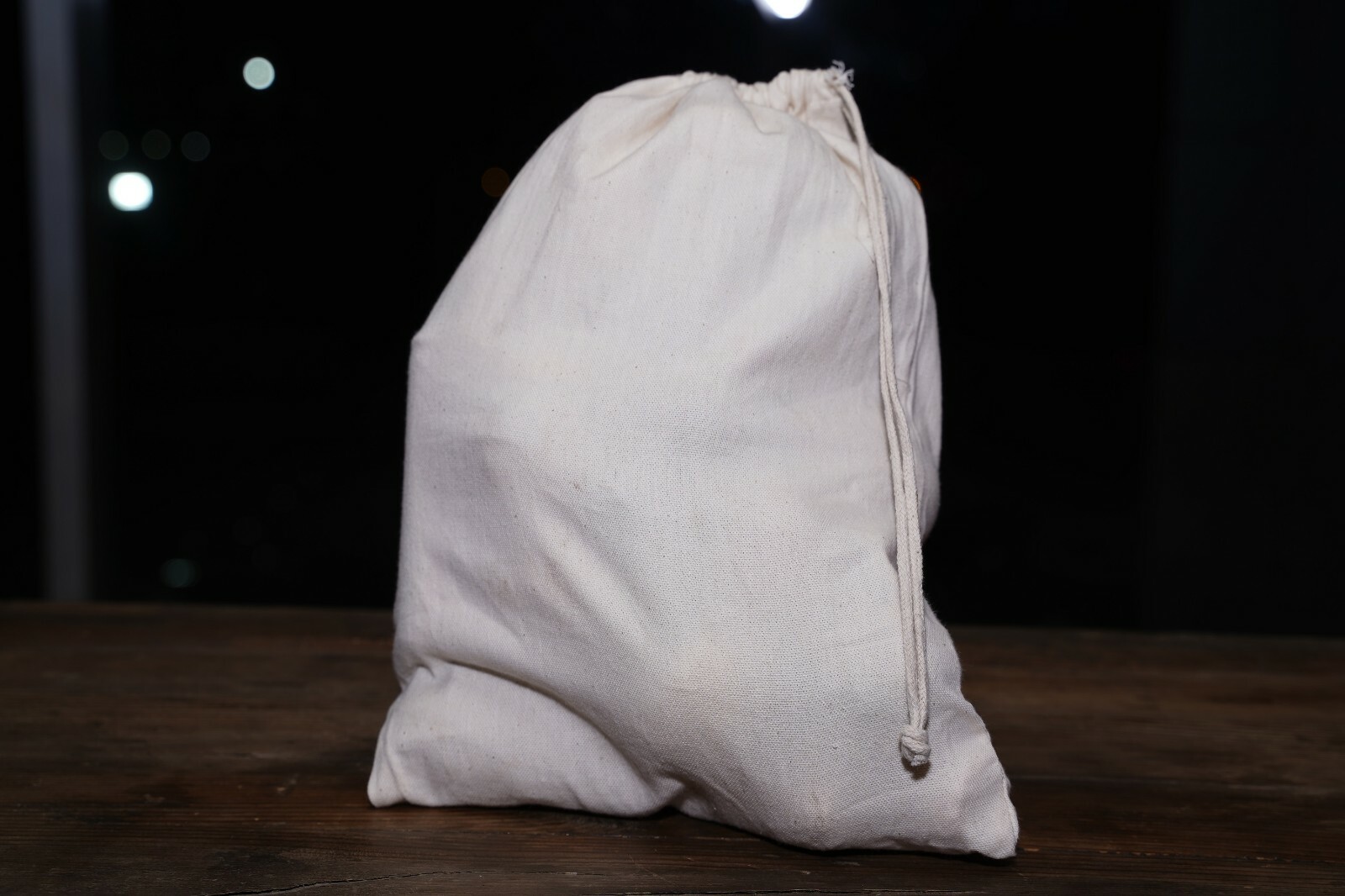 8"x10" Cotton Single Drawstring Muslin Bags (Natural Color)
