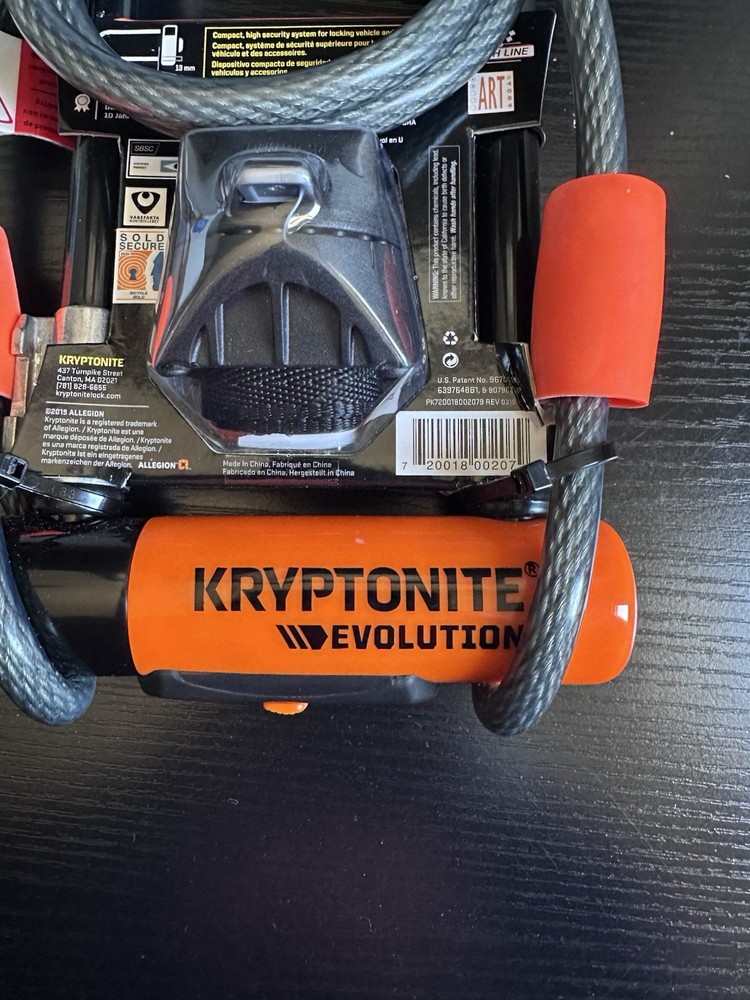 Krytonite Evolution Mini 7 U U-Lock 4' Cable Bracket Flex