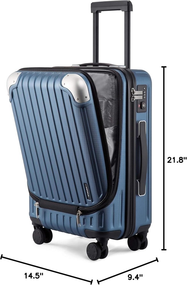 Grace 20" Hard Shell Suitcase Spinner Wheels - Blue