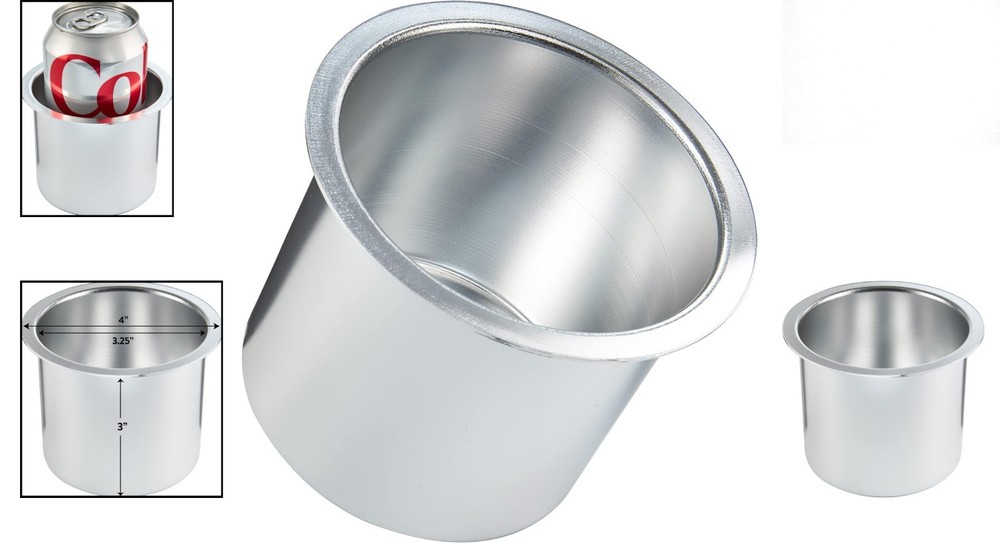 Vivid Silver Poker Table Cup Holder - Durable Design for Ultimate Convenience