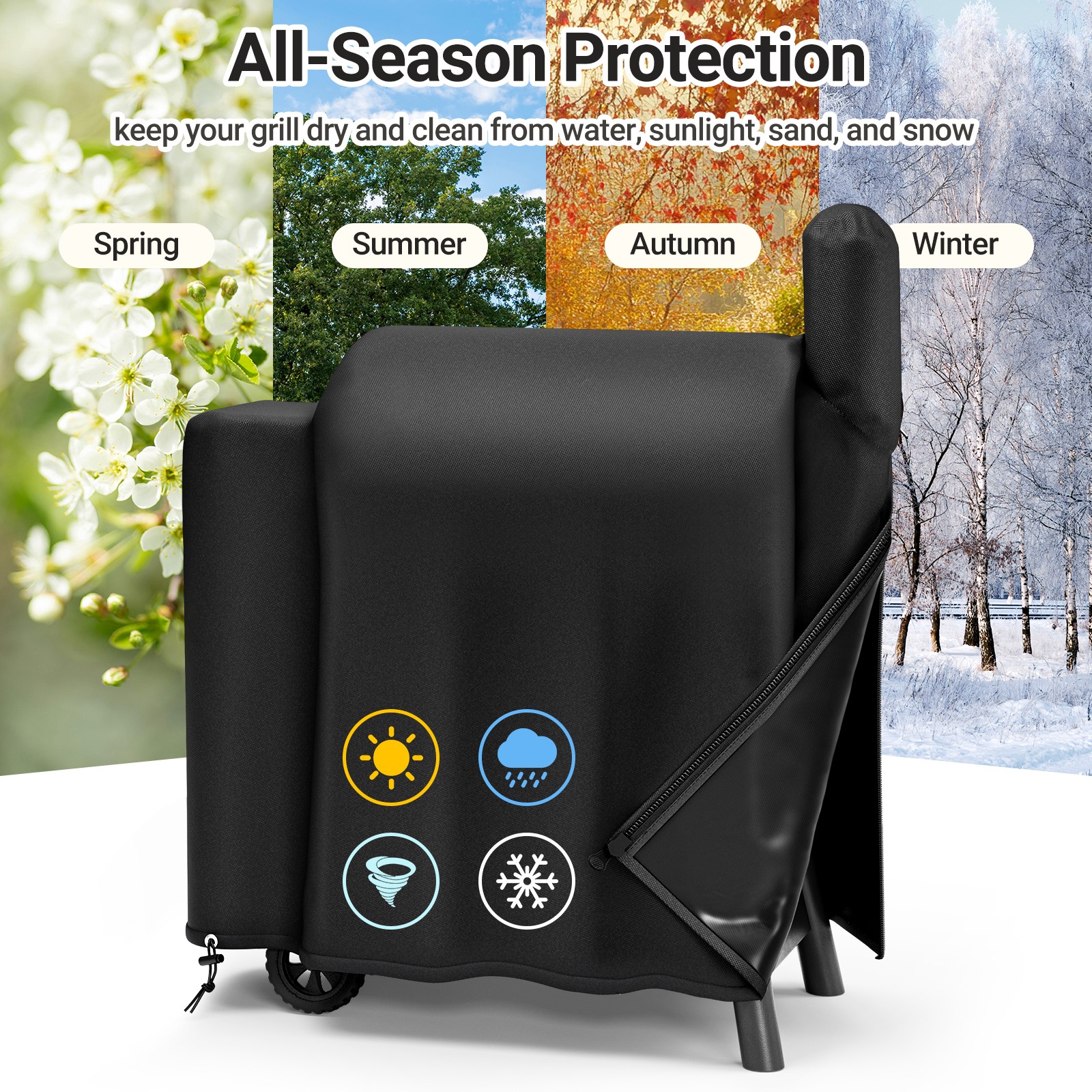 MR.COVER Upgraded Grill Cover for Traeger Pro Series 575/22、Lil Tex Elite US